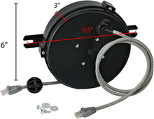 Load image into Gallery viewer, Professional Grade Retractable CAT6 Cord Reel, 20' UL/CSA Listed Cable, RJ45 Modular Plugs; ProReel