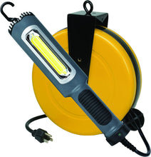 Load image into Gallery viewer, Professional Grade Retractable Cord Reel with LED Work Light, 50' 18/2 SJT, 1000 Lumen; ProReel