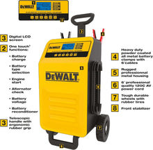 Load image into Gallery viewer, DEWALT DXAEC200 DXAE200 Professional 40-Amp Rolling Battery Charger and 3-Amp Maintainer with 200-Amp Engine Start