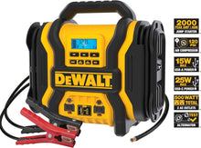 Load image into Gallery viewer, DEWALT DXAEPS14-Type2 2000 Peak Battery Amp 12V Automotive Battery Booster Jump Starter/Power Station with 500 Watt AC Power Inverter, 120 PSI Digital Compressor, and 15W USBa Ports, 25W USBc Port