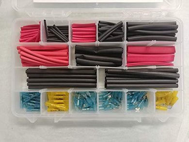 Heat Shrink Shop Assortment Single & Dual wall (Adhesive lined) heat shrinkable tubing and adhesive lined heat shrinkable terminals - MCA supply