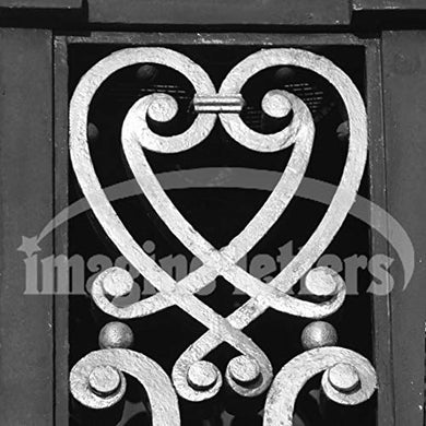Imagine Letters Close up of wrougt Iron Fence at Buckingham Palace in London. Art Print 12 X 12 - with Optional Frame 18 X18. - MCA supply