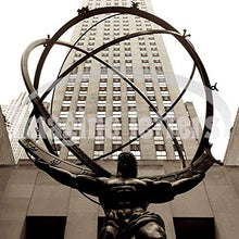 Load image into Gallery viewer, Imagine Letters Atlas&#39; Bronze Statue in Front of Rockefeller Center in New York. Art Print 12 X 12 - with Optional Frame 18 X18. - MCA supply
