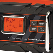 Load image into Gallery viewer, BLACK+DECKER BC15BD Fully Automatic 15 Amp 12V Bench Battery Charger/Maintainer with 40A Engine Start, Alternator Check, Cable Clamps - MCA supply